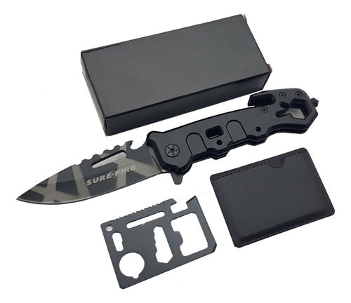 Tactical Rescue Knife + Survival Card. 08225 0