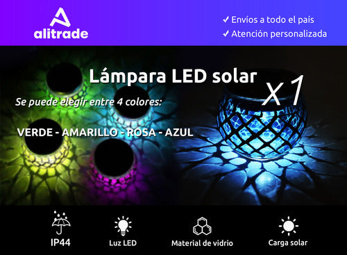 Alitrade Solar Garden Mosaic Glass LED Light 1