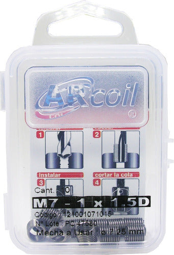 ARCOIL Inserts Para Roscas 7x1 1.5d M7 - 10 Unidades 0