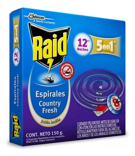 Espirales Raid Country 3 Packs De 12 Unid. 36 Unid En Total 2