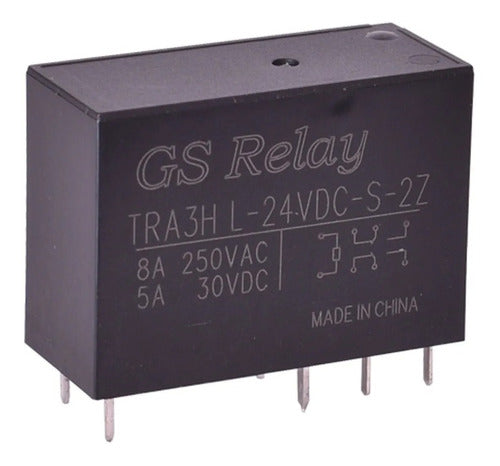 GS RELAY Rele Bobina 24V 8A / 5A 240V 2 Inversores TRA3HL24VDCS27 0