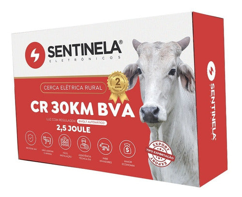 Aparelho De Choque Para Cerca Rural Sr 30km Bva Sentinela 4