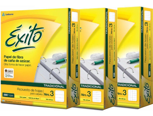 Éxito Replacement Folder N° 3 288 Sheets X 3 Boxes 1