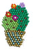 Generic Decorative Refrigerator Magnet with Beads Cactus 0