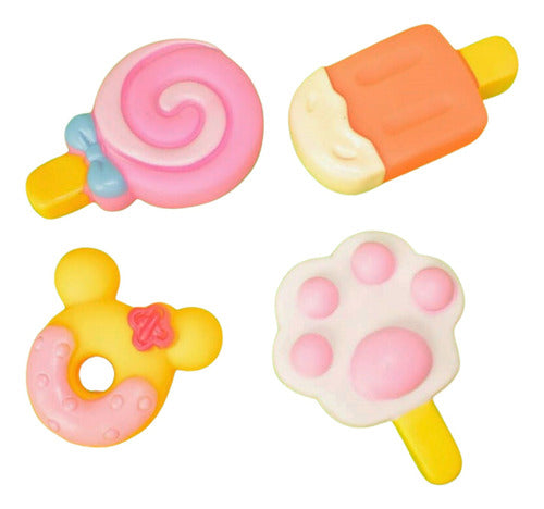 Brinquedo Cães Pequeno Porte Latex Apito Lollipop Kit 4un 0