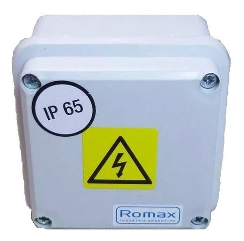 Romax Caja De Pase Paso Estanca Exterior 08x08x08cm Camara Electricidad 0