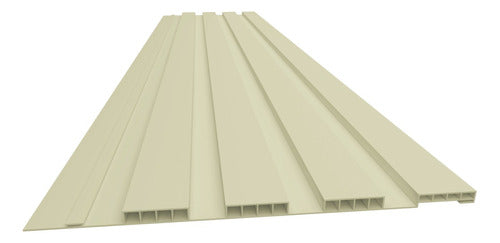 Wall Panel 3d En Pvc Decoración Interior Color Beige 0