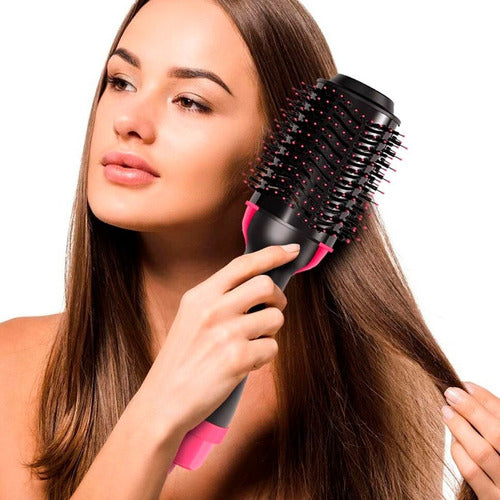 Cepillo Eléctrico Alisador Y Secador Anti Frizz 3 En 1 0