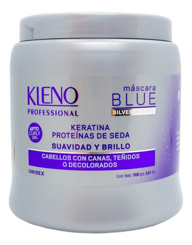 Kleno Blue Matizador Silver Shampoo + Mascara Teñidos Grande 3