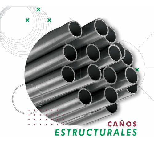 Caño Estructural Redondo 1 3/4 Ø 44,5 X 2mm Barras 6 Mts. 0