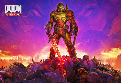 Python Pósters - Pc Games Ps4 Games - Doom Eternal - Nuevos 3