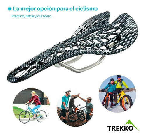 Asiento Bicicleta Ultraliviano Nylon Diseño Spider Ciclismo 3