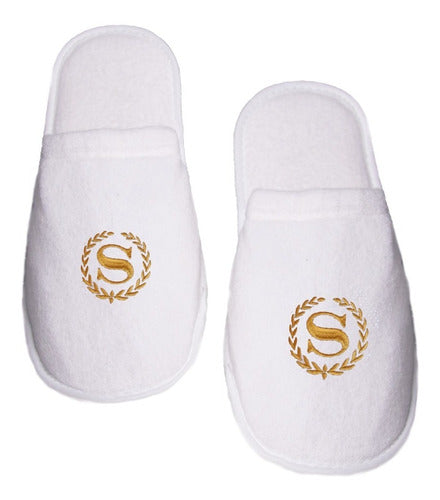Custom Embroidered Towel Slippers for Hotels and Spas 1