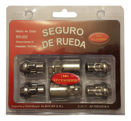 Seguro Rueda Antirobo 4 Tuercas 2 Chevrolet Aveo 08/18 1