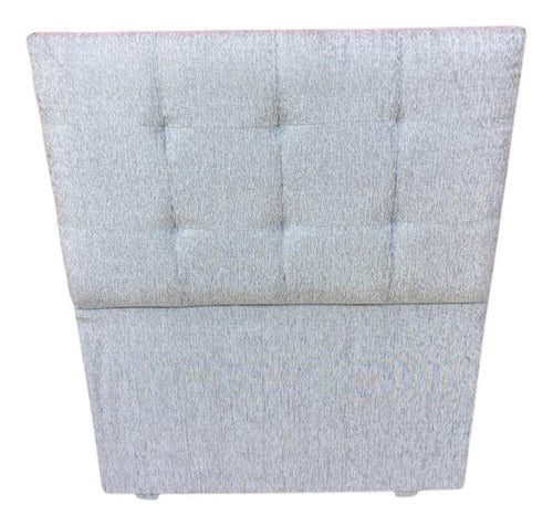 Chenille Tufted Headboard for 1 1/2 Plaza Bed 100cm - Wooden Frame 2