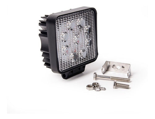 Cree Led 10 Faro Led Proyector 9 Led 27w Autos Agro 4x4 Off Road 2