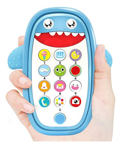 Musical Baby Toys, Shark Phone Teething Toy with Light and Sound 0