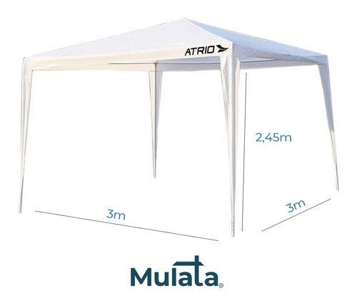 Mulata® Gazebo Impermeable Toldo Armable 3x3x2.5 Desarmable 1