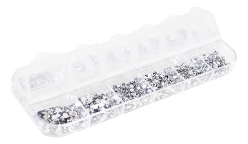 Jessamy Rhinestone Nail Decoration in Organizer Box 0