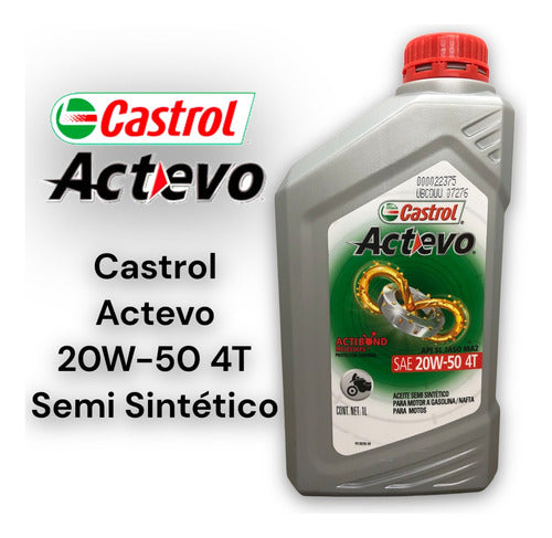 Castrol Kit Service 2L 20W50 + Honda CBX Twister 250 Oil Filter 1