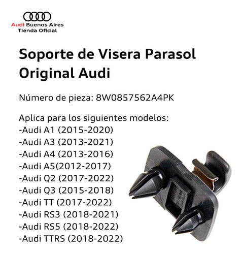 Sun Visor Bracket Audi A1 2015 to 2016 1