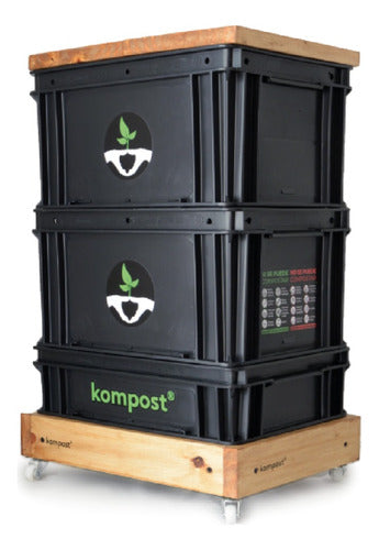 Kompost® Urban Wood Balcony Exterior Compost Bin 40L B+ T 0