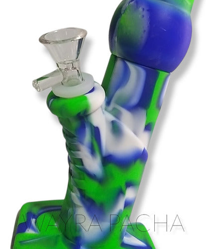 WAYRA PACHA Silicone Bong with Glass Ice Catcher 2