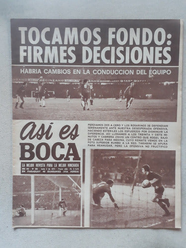 Revista Asi Es Boca N° 881 Año 1971 - Boca - Newell´s 0