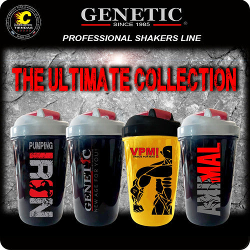 2 Vasos Shaker Batidores Smart Polvera Genetic Black 600 Ml 5