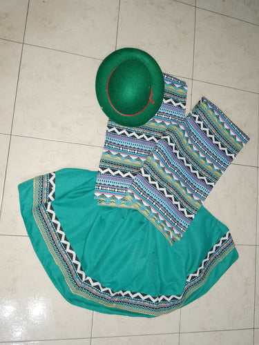 Coya Traje Niña Con Sombrero Disfraz Varios Colores 6