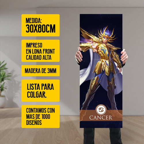 Caballeros Zodiaco Large Frame 30x80 Cm Deathmask Cancer 1