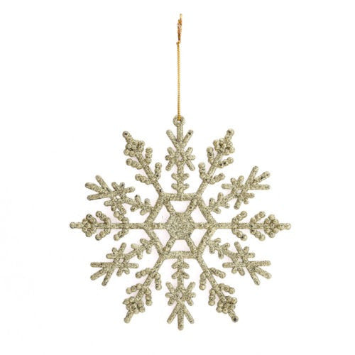 12pcs Christmas Snowflake Gold Ornaments Tree Decoration CoLG 2