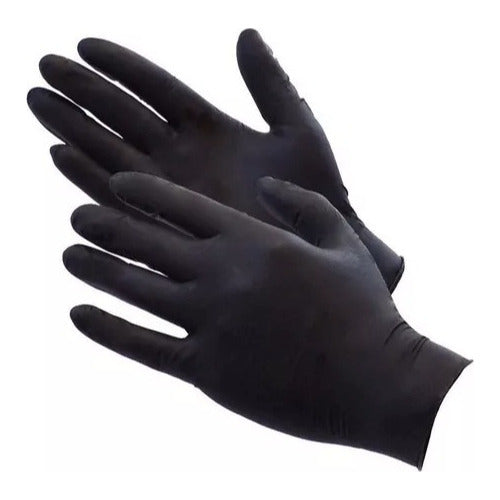 Top Glove Disposable Black Nitrile Gloves - 100 Units 1