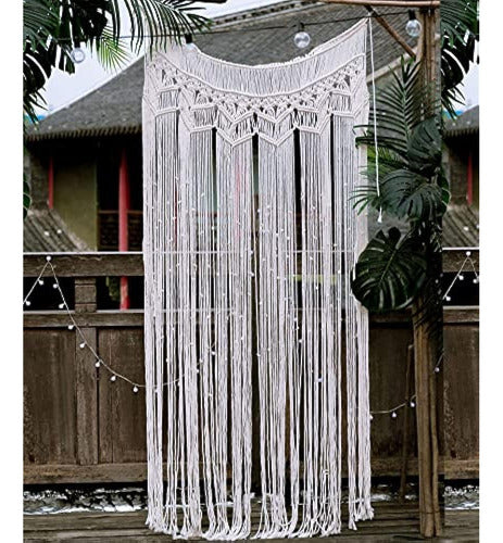 Hysunland Macramé Curtain for Dividing Door 0