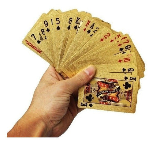 Baraja De Naipes Cartas Dorado Poker De Lujo Ultra Fino 0