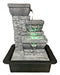 Mister Market Large Water Fountain Tower Stone Cascade with LED Light 38cm 1