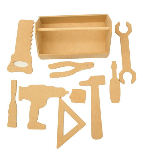 Puntitos Carpintería Wooden Tool Box Toy 1