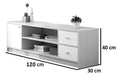 CS Minimalist Wooden TV Rack with 3 Drawers and 2 Shelves 120x30x40cm 4