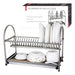 Crystal Rock Double Stainless Steel Dish Drainer 1