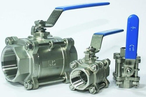 3-Piece Stainless Steel Ball Valve. 1 1/4 Thread 1