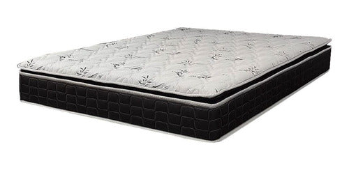 CristalFlex Sommier 2 Plazas D60 Pillow Top Colchón Espuma Alta Densidad 1