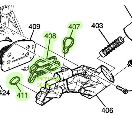 Chevrolet Kit Oring Enfriador Aceite Cruze Original GM 1