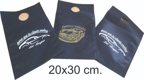 300 Bolsas De Friselina Color Negro Para Auto Personalizada 1