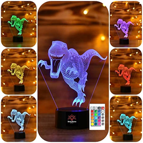 Serkyhome 3in1-3d Illusion Night Light Para Niños 7 Colores 4