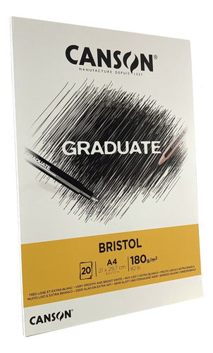 Canson Block Graduate Bristol A4 180gr 20h 2