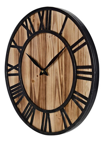 Red Oak Vintage Rustic Wall Clock - 16 inches 1