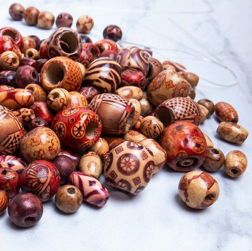 Fun-Weevz 500 Assorted Painted African Wooden Beads 1