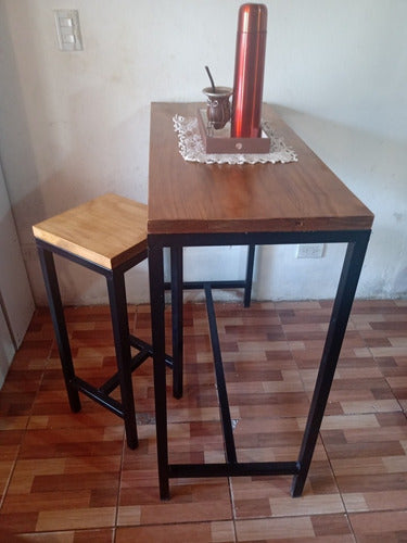 Desayunador Estilo Industrial Con Banqueta De Regalo 4