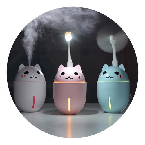 Ultrasonic LED Cat Humidifier with Fan + Lantern 0