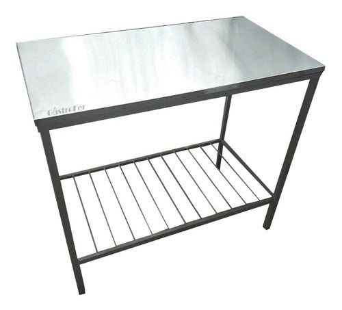 Stainless Steel Work Table 120x55 cm with Shelf 0